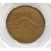 AUSTRALIA 1946 . ONE 1 PENNY . PCGS XF45 . VERY SCARCE